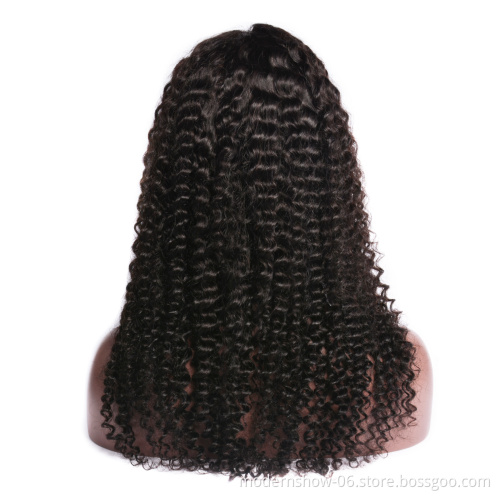 100 Cuticle Aligned Hair Lace Wig,Curly Wave 360 Degree Lace Frontal Wigs Human Hair